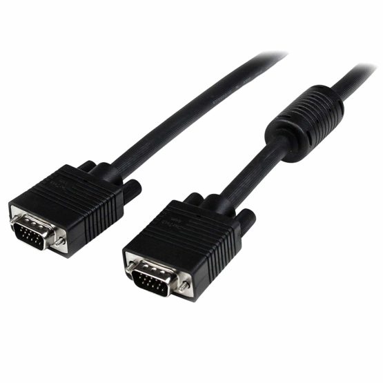 StarTech MXTMMHQ5M 5m Coax High Resolution Monitor VGA Video Cable - HD15 to HD15 M/M, Black