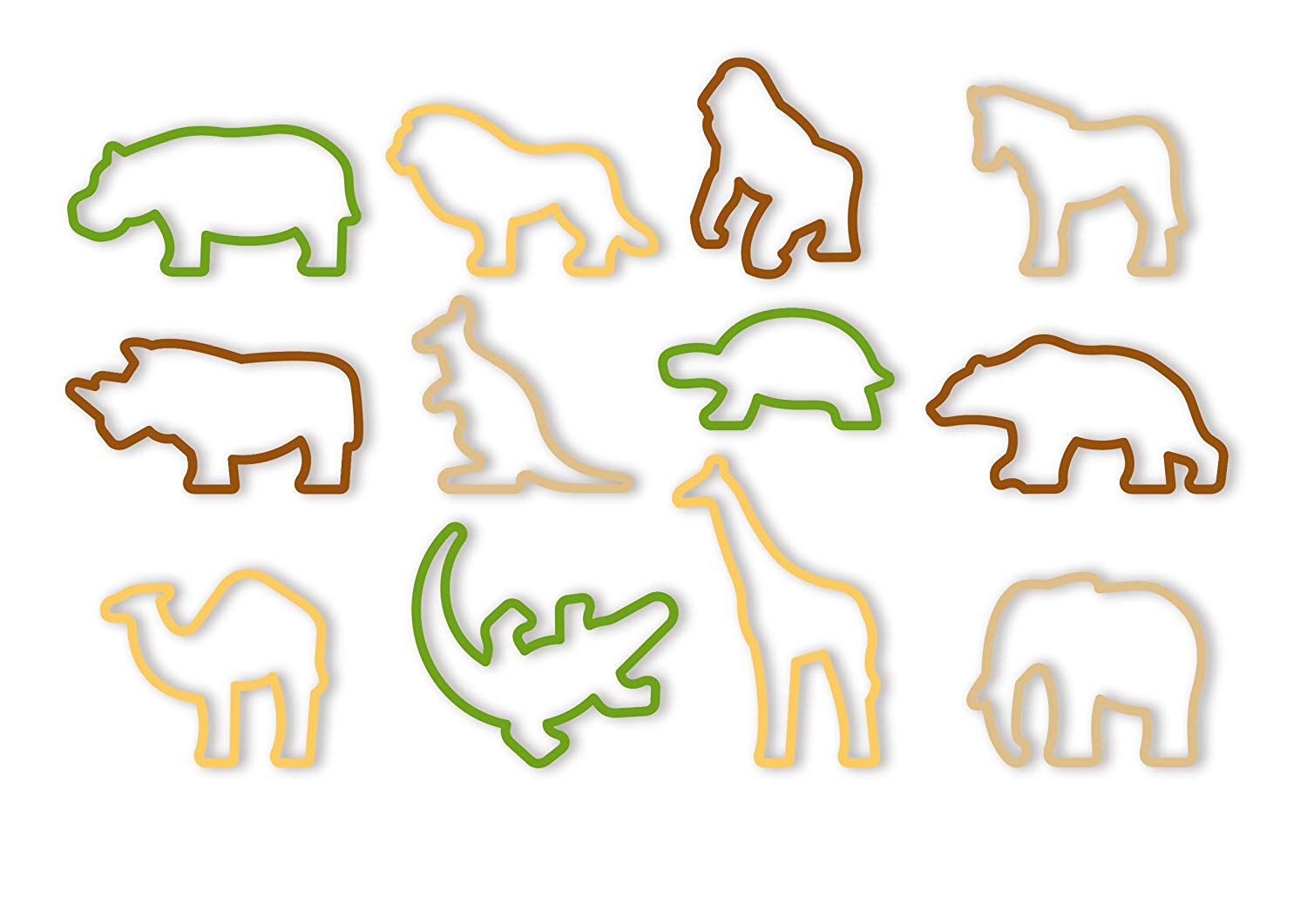 Tescoma Cookie Cutters, 12 Pcs Zoo Delicia Kids, Assorted, 32.3 x 4.3 x 9 cm, 32.299999999999997 x 4.3 x 9 cm