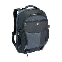 Targus Atmosphere XL Laptop Backpack with Padded Notebook Compartment fit up to 17-18-Inch, Black/Blue (TCB001EU)