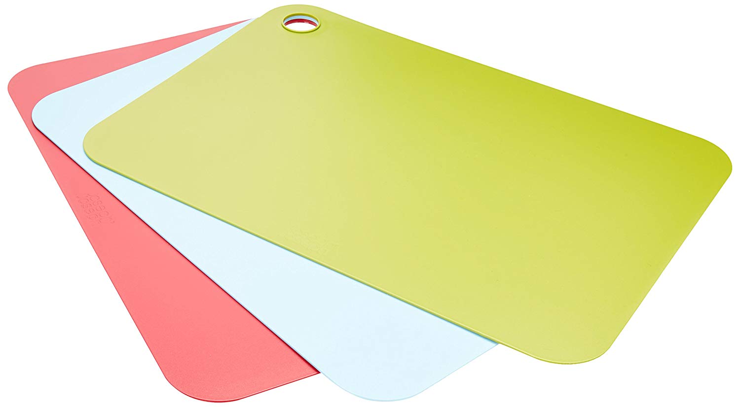 Joseph Joseph Pop - 3-Piece Double-Sided Colour Coded Chopping Board Mat Set, Flexible, Easy to Store, Dishwasher-Safe, Multicolour