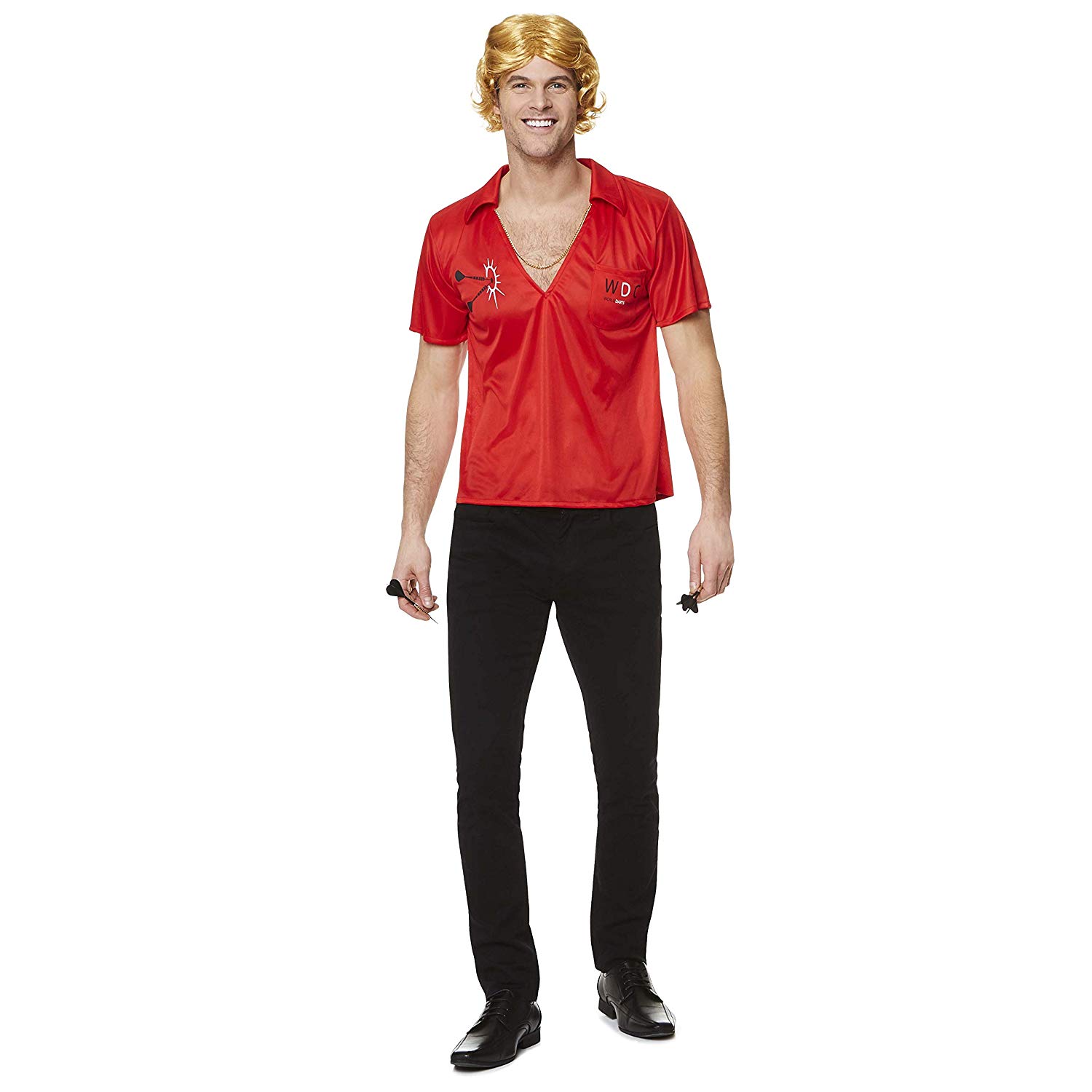 Karnival 82233 1980's Darts Champ Kit Costume, Men, Multi, Extra Large, XL