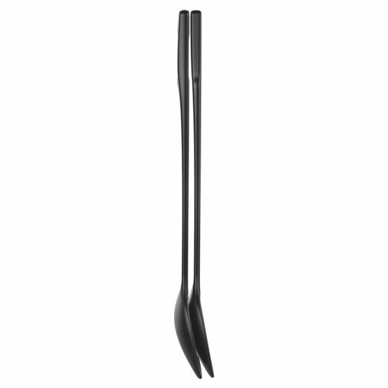 Fiskars Salad Tongs, Can Be Used as Spoons or Together as Tongs, Length: 29 cm, Synthetic Material, Functional Form, Black, 1014434 - Image 4