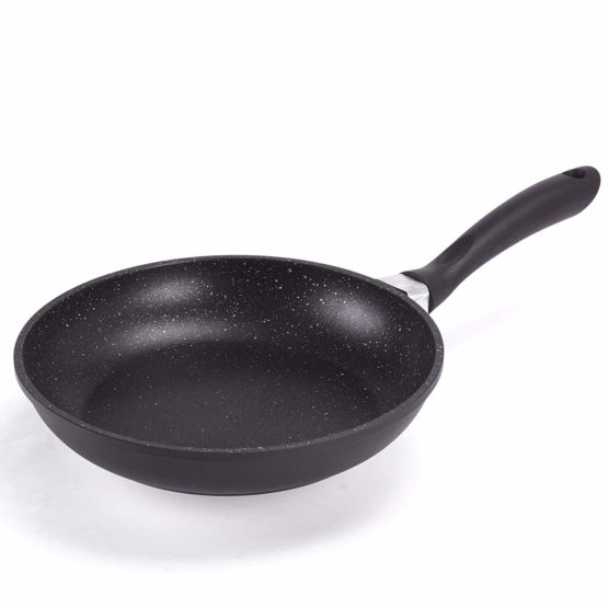 MSV CAST Aluminium FRYINGPAN Stone Coating 24 cm, Black