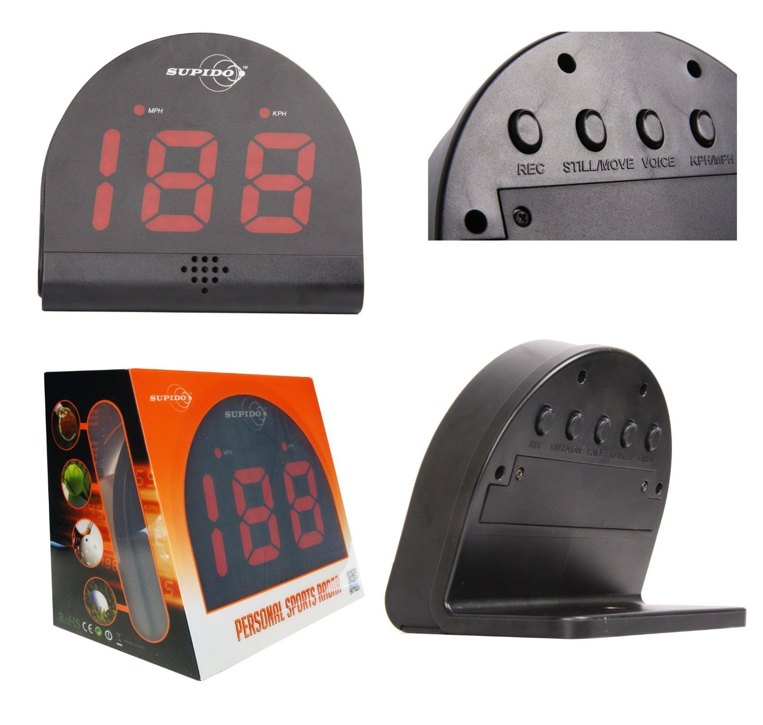Supido Multi Sports Personal Speed Radar Precision Training Instrument,Black, 18.1 x 12 x 15.2 cm - Image 4