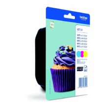 Brother LC-123C/LC-123M/LC-123Y Inkjet Cartridges, Cyan/Magenta/Yellow, Multi-Pack, High Yield, Includes 3 x Inkjet Cartridges, Brother Genuine Supplies