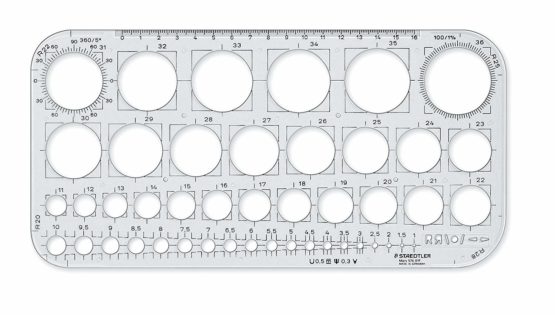 STAEDTLER Mars 576 01 F Circle Template Transparent