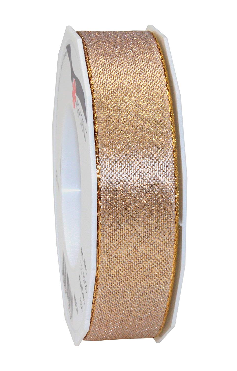 C.E. Pattberg WIEN Gift Ribbon in Gold, 22 yards of Metallic Mesh Ribbon for Gift Wrapping 1 inch width