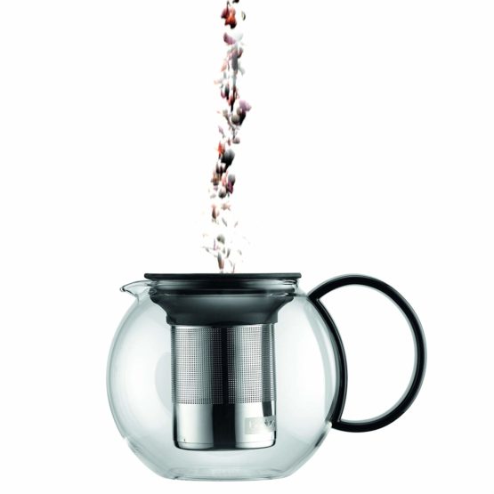 Bodum 1812-01 ASSAM Tea Maker (French Press System, Permanent Stainless Steel Filter, 0.5 L/17 oz) - Black/Transparent - Image 2