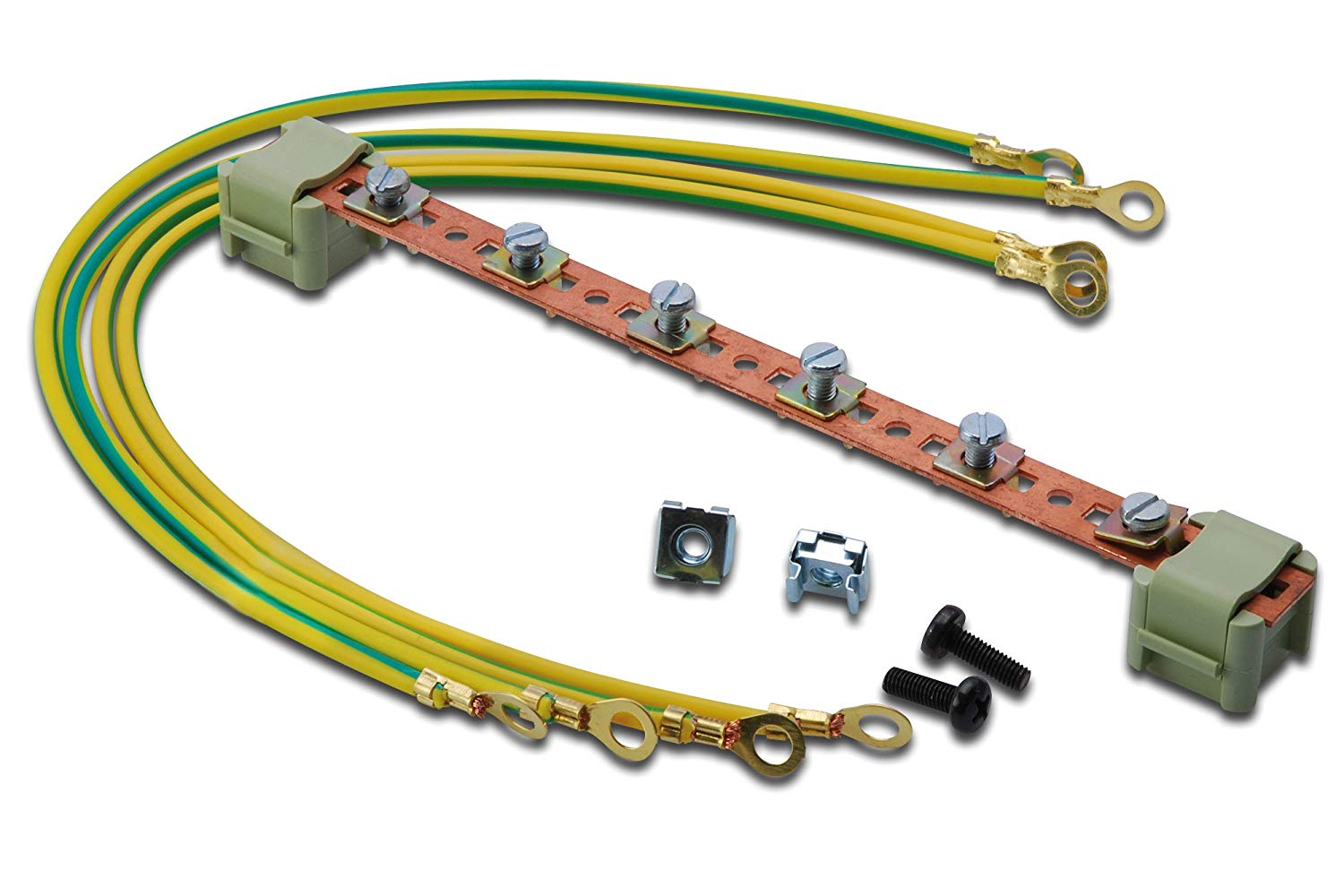 DIGITUS potential equalisation rail - for 19-inch network & server racks - for mounting on the profile rails