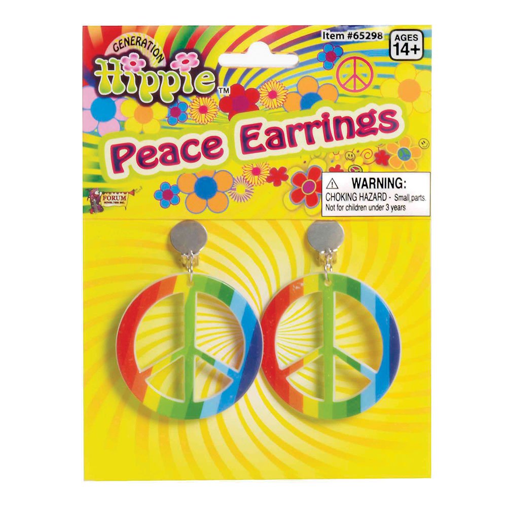 Bristol Novelty BA986 Rainbow Hippie Ear Ring, Womens, One Size, Multi-colour