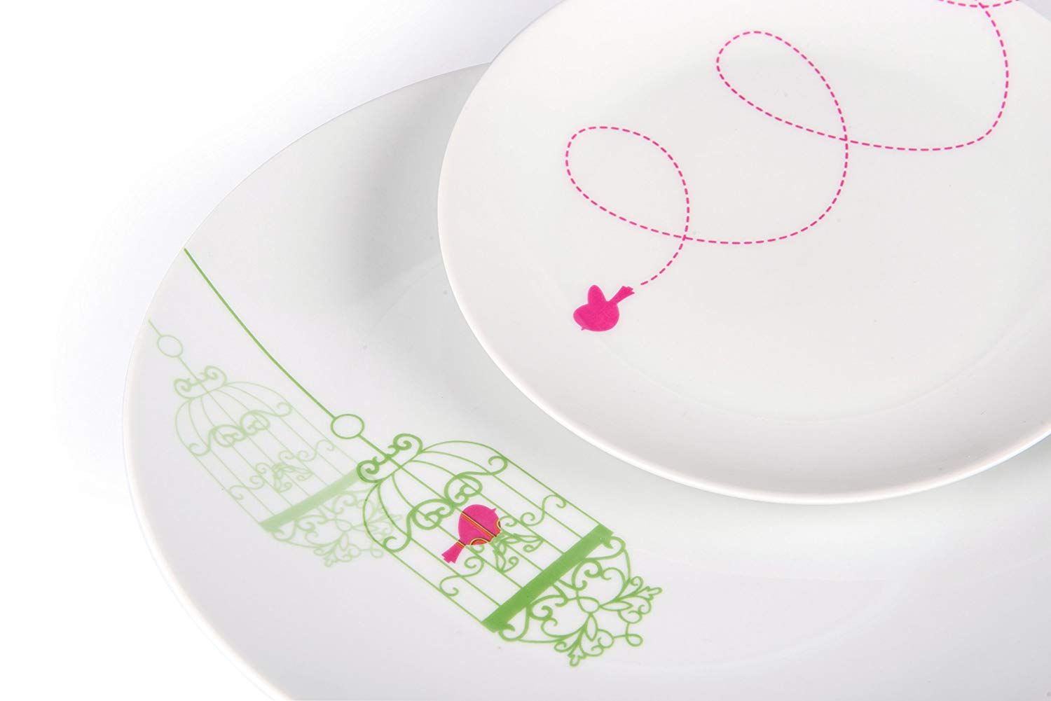 Excelsa Liberté 18-Piece White China Tableware Set, Bianco Con Decorazioni, 18 pieces - Image 3