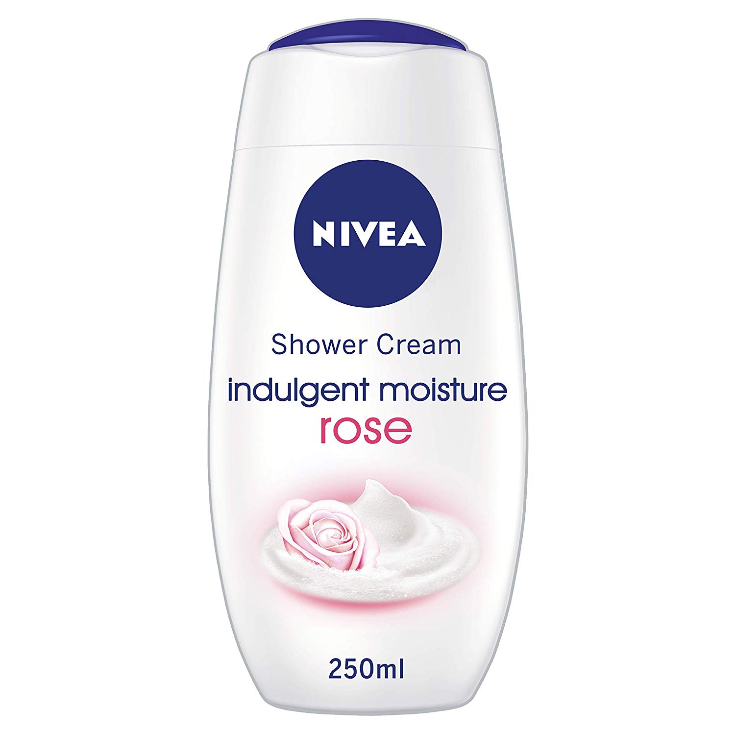 NIVEA Rose & Almond Oil Shower Cream (6 x 250ml), Moisturising Shower Gel with Almond Oil