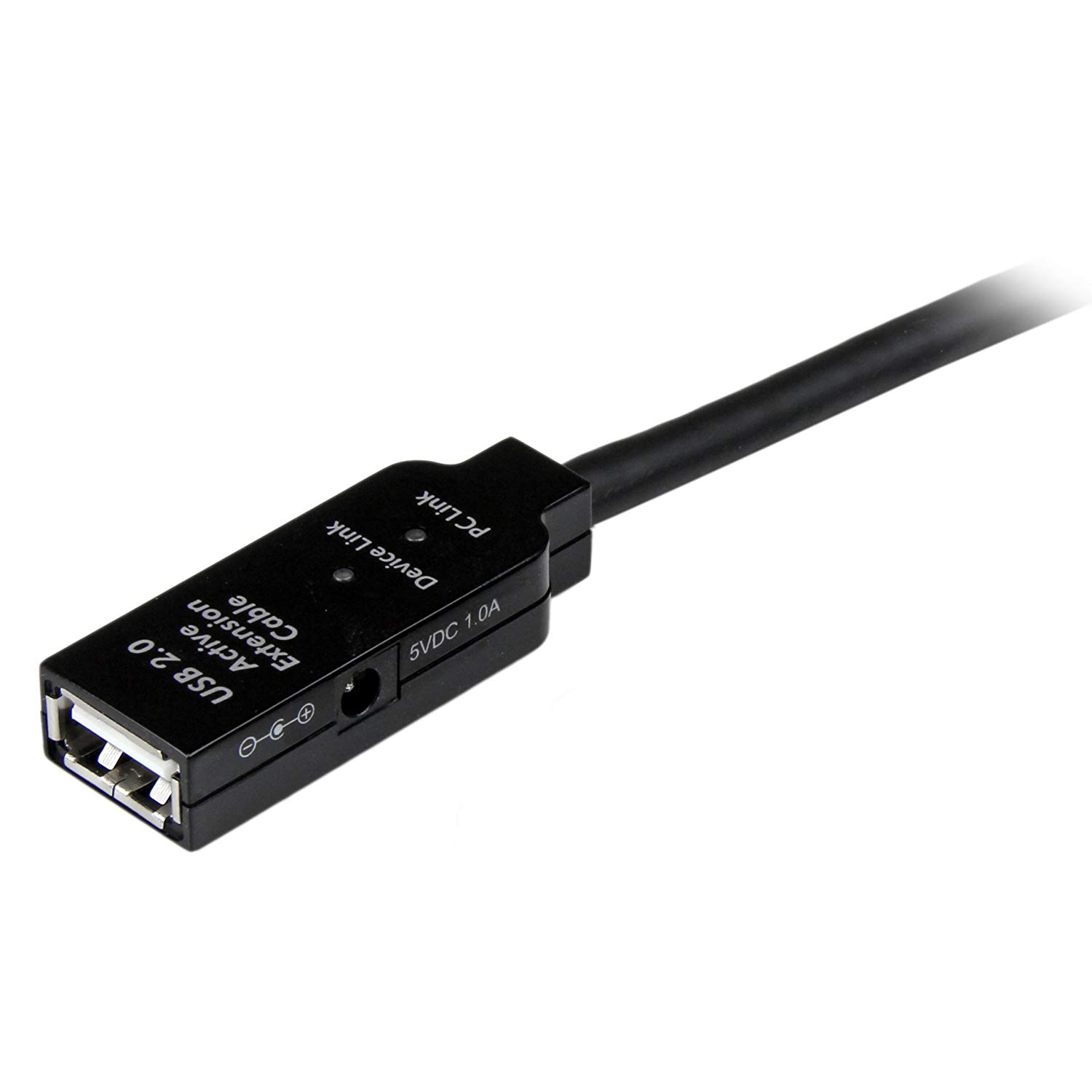 StarTech.com 15m USB 2.0 Active Extension Cable, M/F, 15 meter USB 2.0 Repeater Cable Cord, USB A Male to USB A Female, 15 m, Black (USB2AAEXT15M) - Image 2