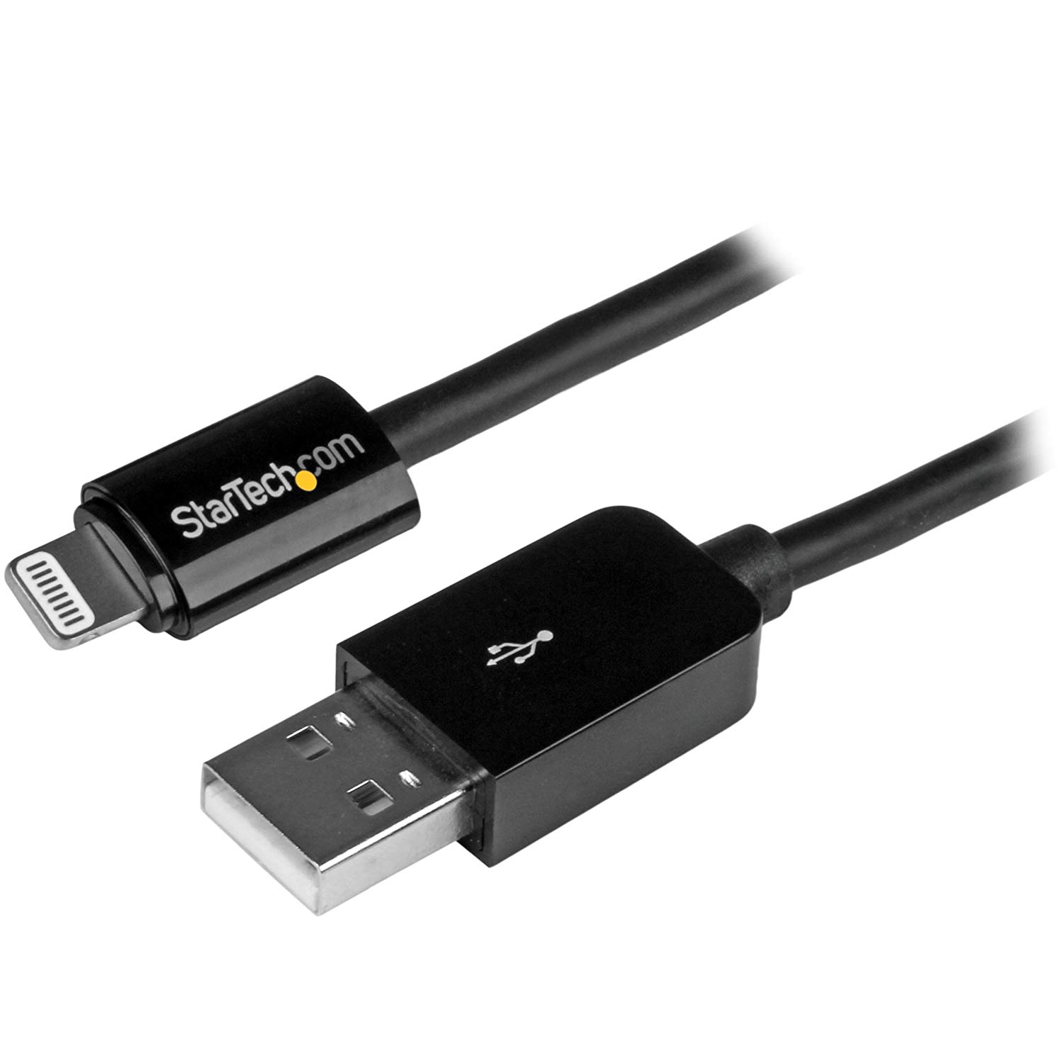 StarTech.com USBLT3MB 3 m (10 ft) Long Black Apple 8-Pin Lightning Connector to USB Cable for iPhone/iPod/iPad, Charge and Sync Cable - Image 2
