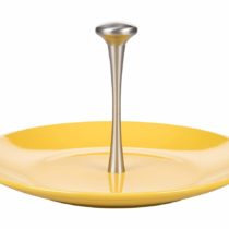 Kaleidos Classic Cheese Plate with Handle 31 cm, Aluminium Strong, Ceramic, Yellow, 31 x 31 x 16.5 cm
