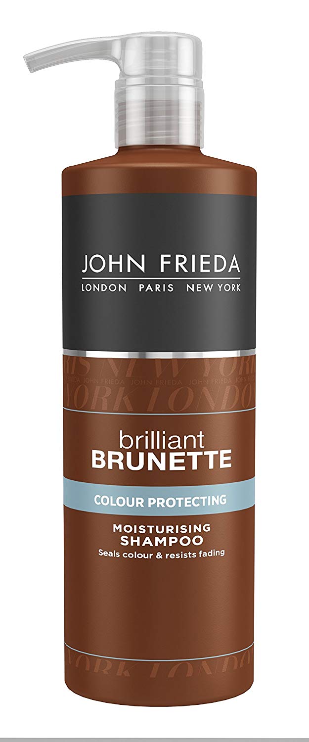 John Frieda Brilliant Brunette Colour Vibrancy Shampoo for Brunette Hair Moisturising Shampoo for Brown Hair 500 ml, Pack of 1