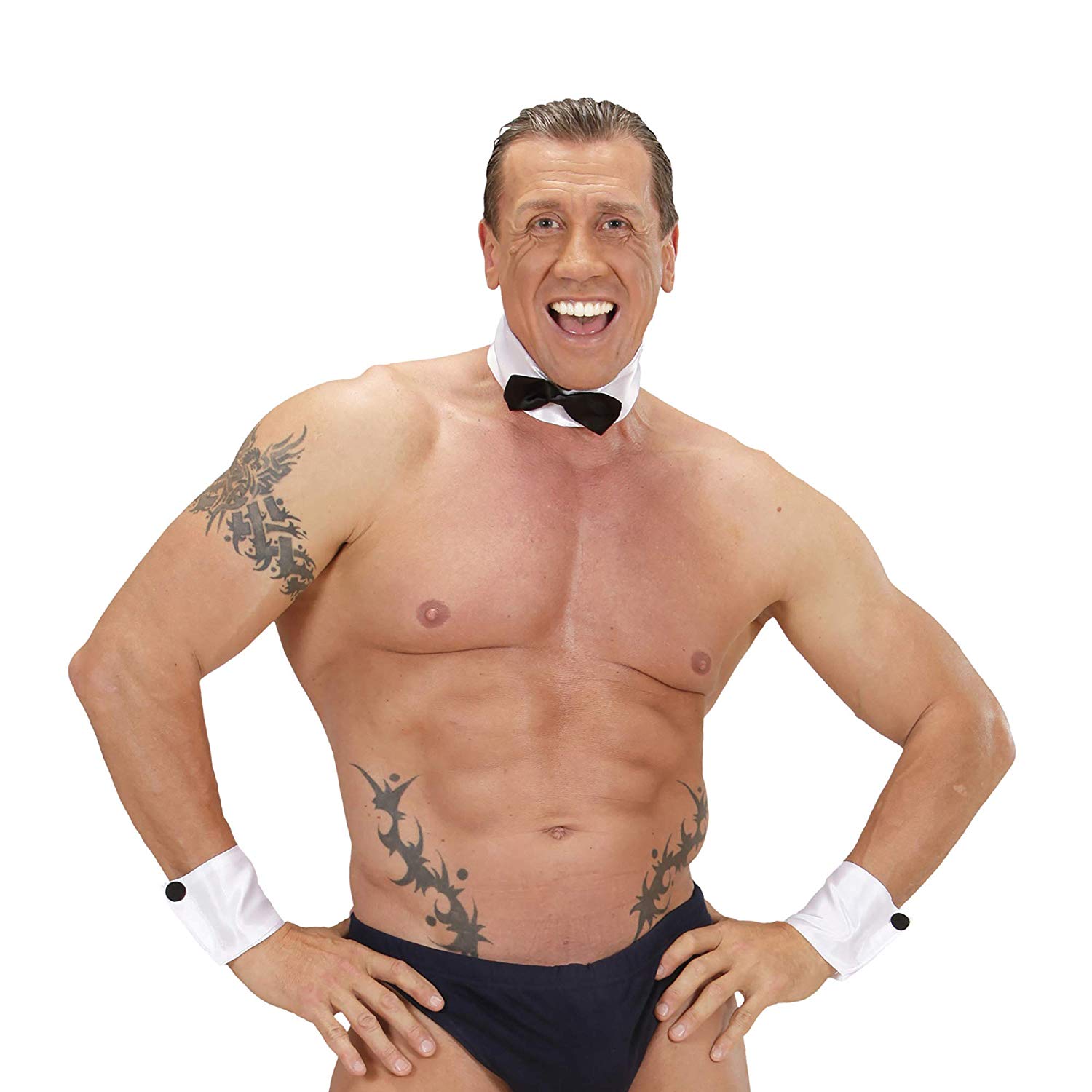 Mens Male Stripper Kit Accessory for Saucy Fancy Dress, White - Image 4