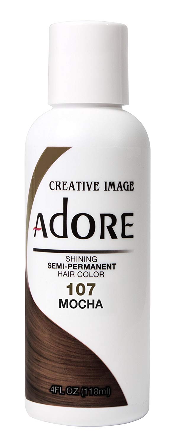 Adore Shining Semi Permanent Hair Colour, 107 Mocha, 118 ml (Pack of 1)