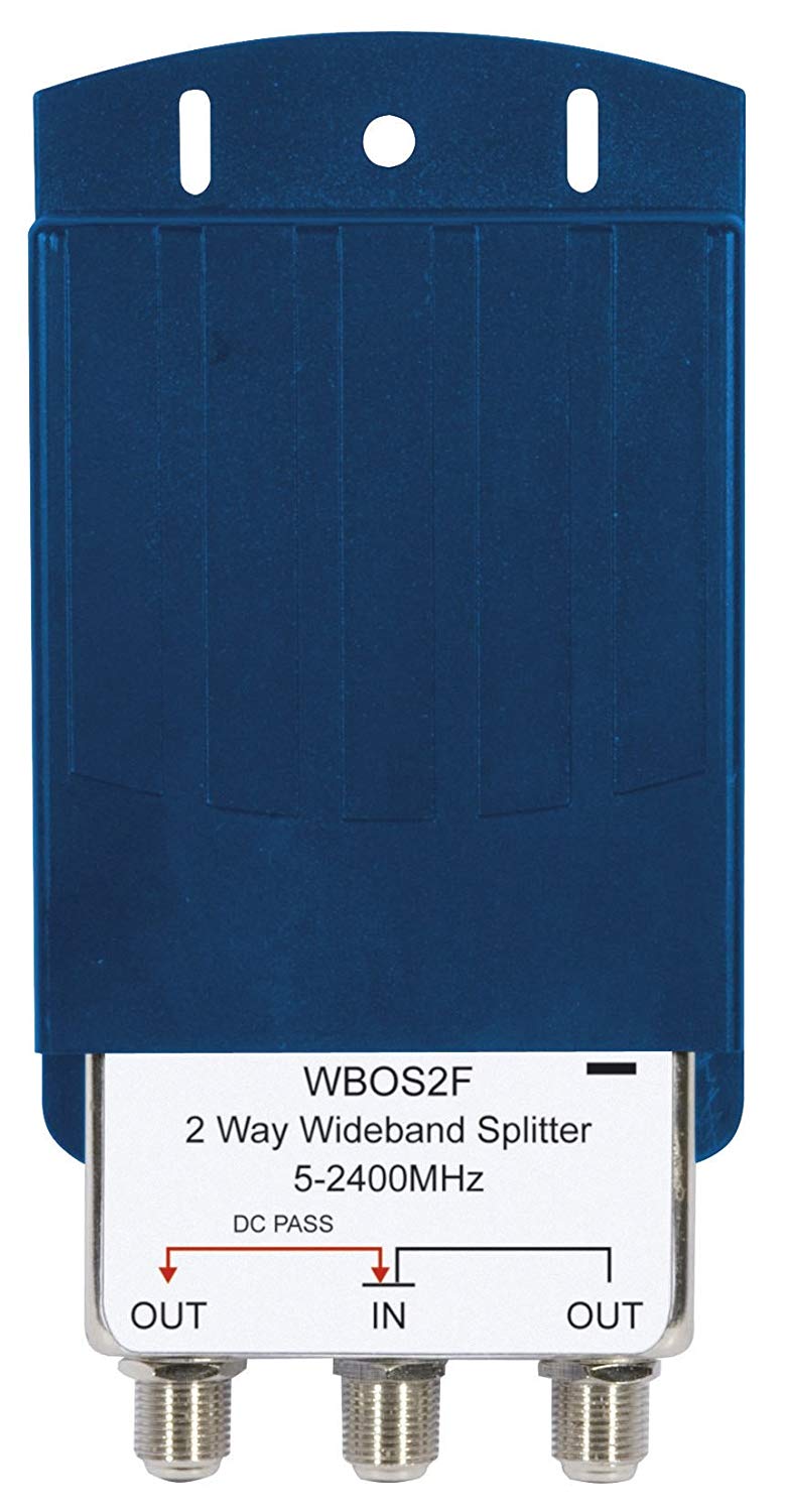 Labgear 2 Way Outdoor Coaxial Cable Splitter, F Type 5-2400MHz, Class A Screened