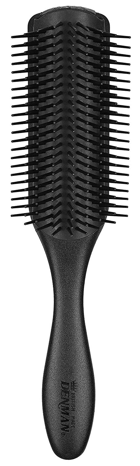 Denman Hair Brush, 9 Rows Of Bristles, Black