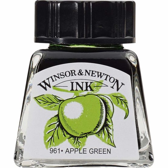 Winsor & Newton 14ml Drawing Ink Bottle - Apple Green