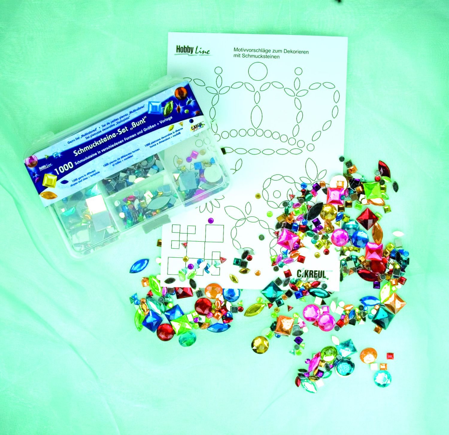 KREUL Hobby Line Multicoloured Decorative Stones Set - 1,000 Decorative Stones, 1 - Pack - Image 2