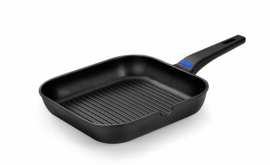 Monix Solid+ Cast Aluminium Non-Stick Flat Griddle Pan, 24 cm