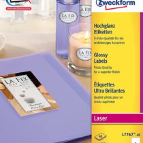 Avery Zweckform L7767-40 Labels with Special Coating 40 Sheets / 40 Labels / 210 x 297 mm White