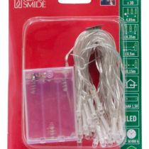 Konstsmide Christmas Lights/Indoor Use (IP20) Battery Fairy Lights/Battery Operated: 3xAA 1.5V (excl.)/6 Hour Optional Timer/30 Red Diodes/Transparent Cable Battery Lights