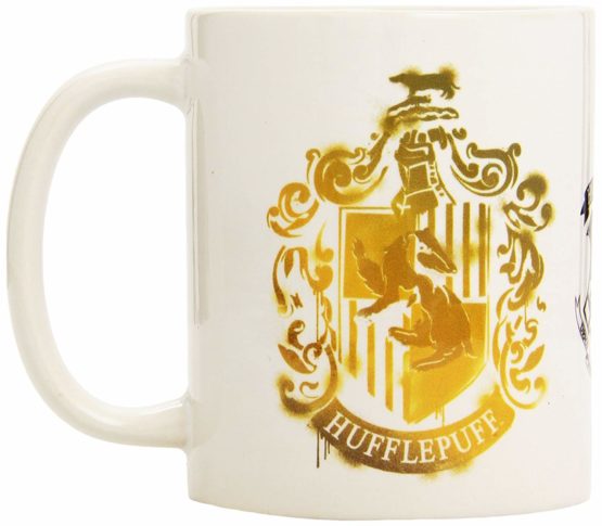 Harry Potter Hufflepuff and Hogwarts Crests Ceramic Mug in Presentation Box - Official Merchandise - Image 3
