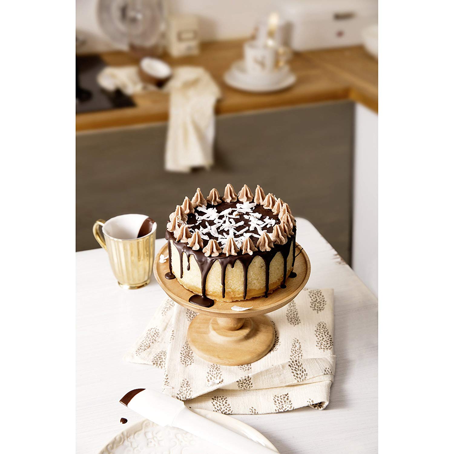 KAISER 769554 Pâtisserie dough scraper with wooden handle, 27cm. 100% food-safe silicone and untreated beech wood - Image 2