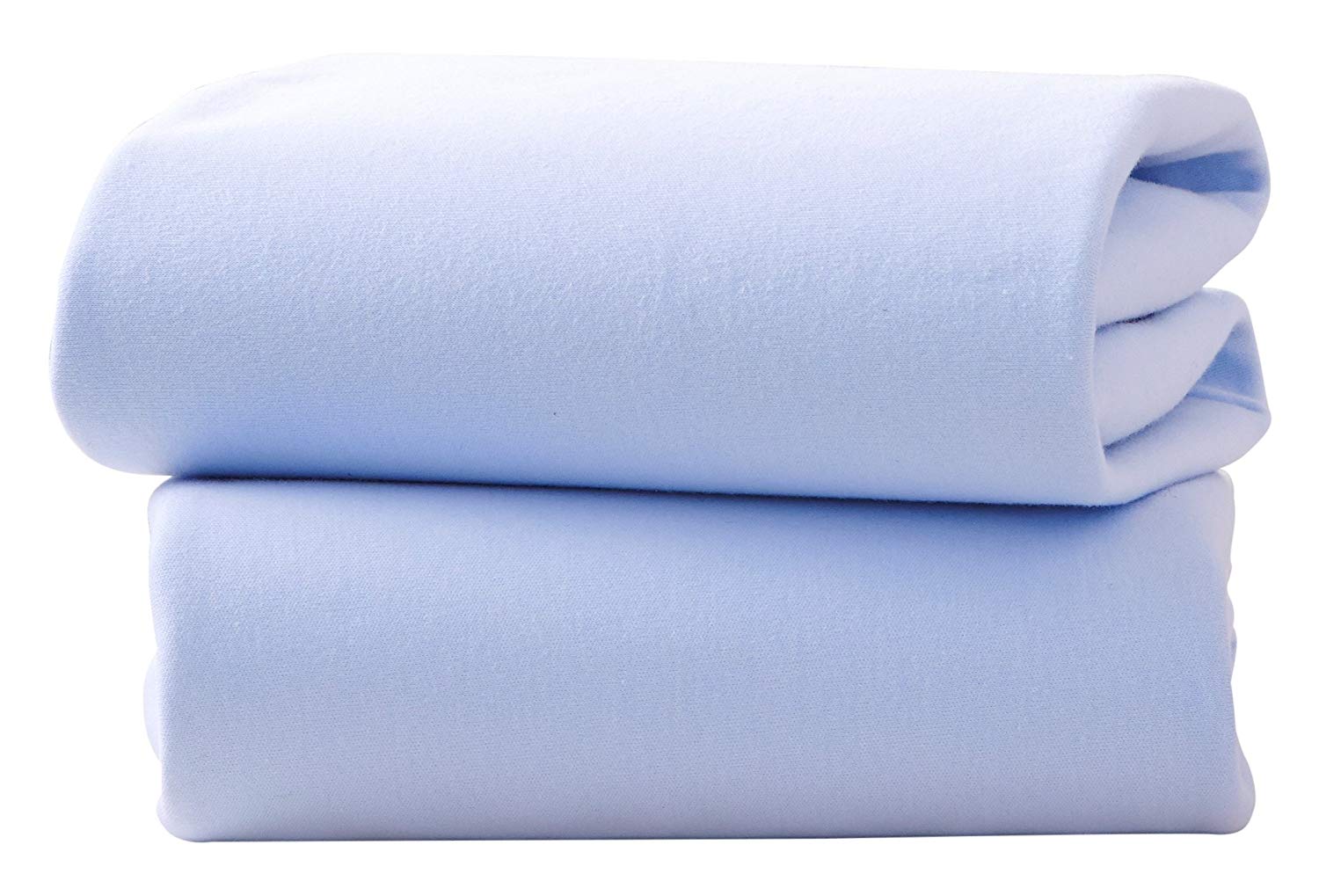 Clair de Lune 2 Pack Fitted Jersey Cotton Cot Sheets 60 x 120 cm (Blue)