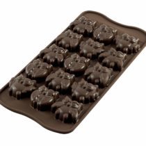 silikomart Silicone Chocolate Mould Owls, Brown