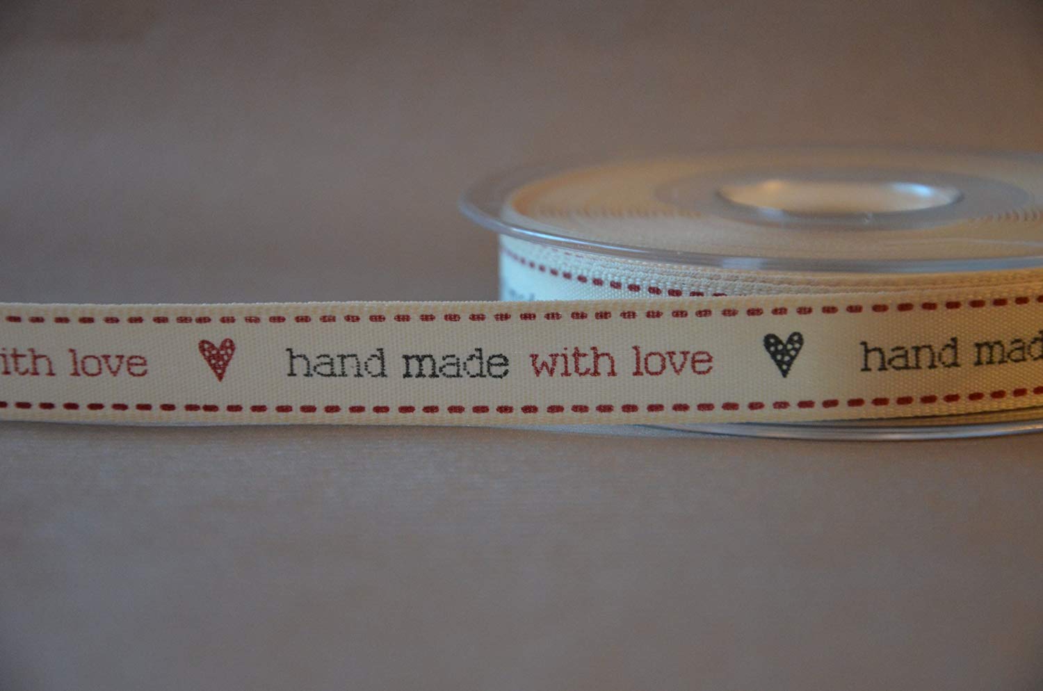 Berisfords 15 mm Hand Made with Love Ribbon, Natural 13677-NT-15, Natural colors, 15mm x 20m