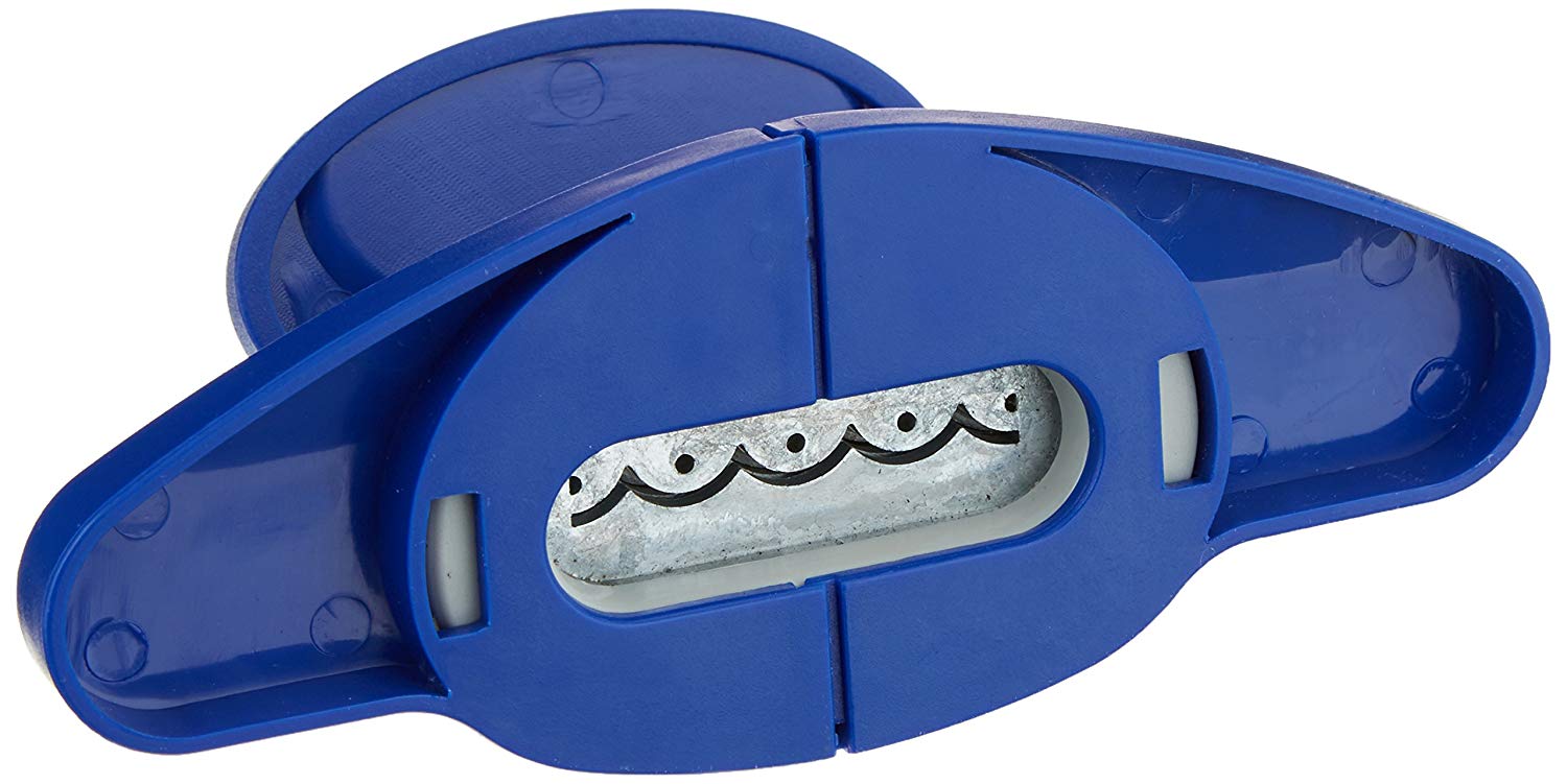 Rayher border punch, motif size 4 cm, suitable for paper/cardboard up to 200 g/m², blue, 4 cm - Image 2