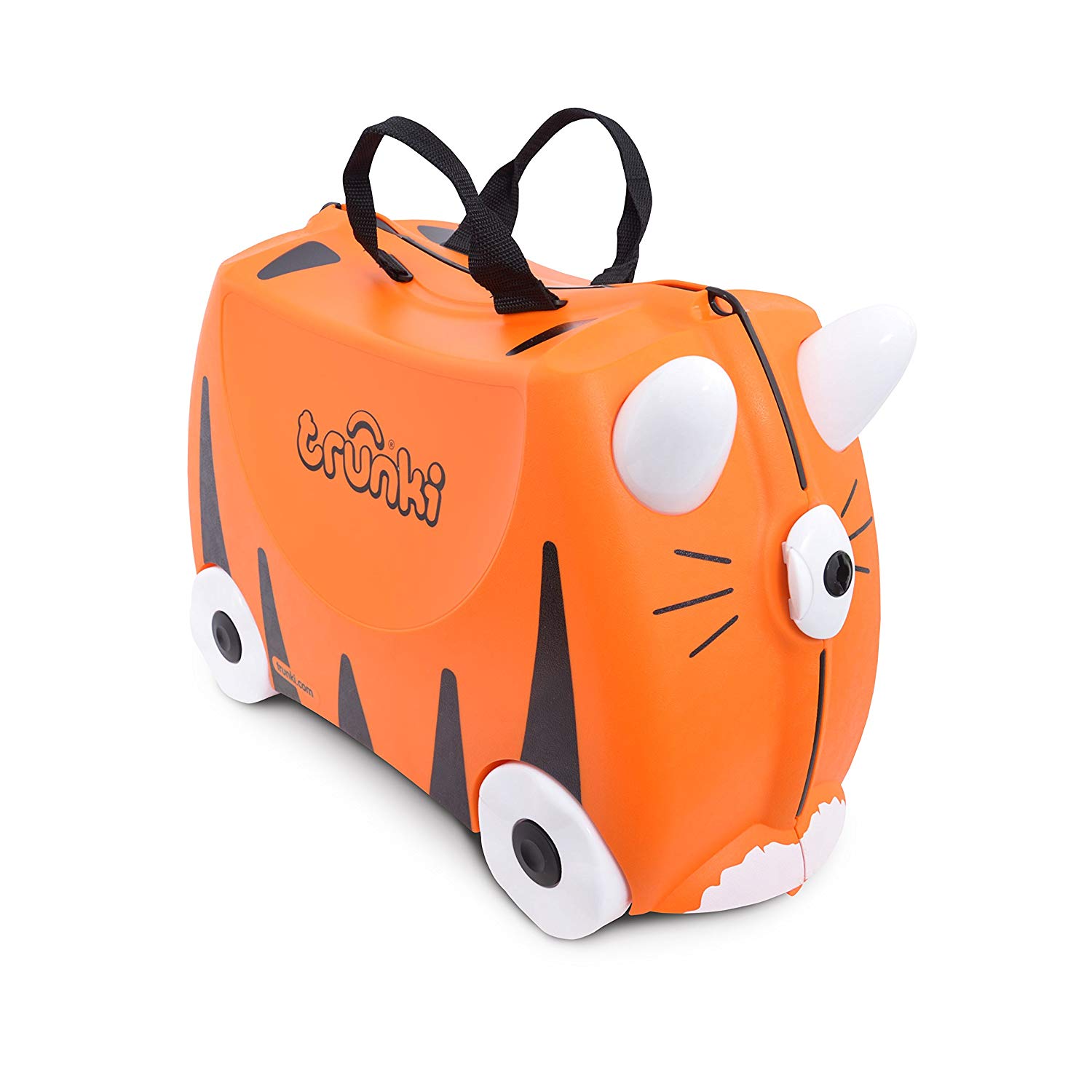 Trunki Children’s Ride-On Suitcase and Kid's Hand Luggage, Tipu Tiger (Orange), 18.5 x 8.2 x 12.6 inches