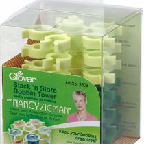 clover Stack n Store Bobbin Tower, Elastomer, Green, 1