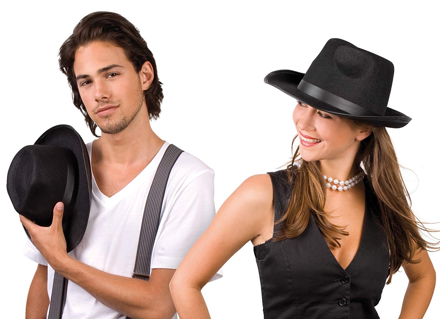 Boland Adult Mafia Hat, Black 1920s Gangster Hat, One Size Felt Trilby with Black Band - Perfect for Mafia or 1920s Themed Parties - Image 4