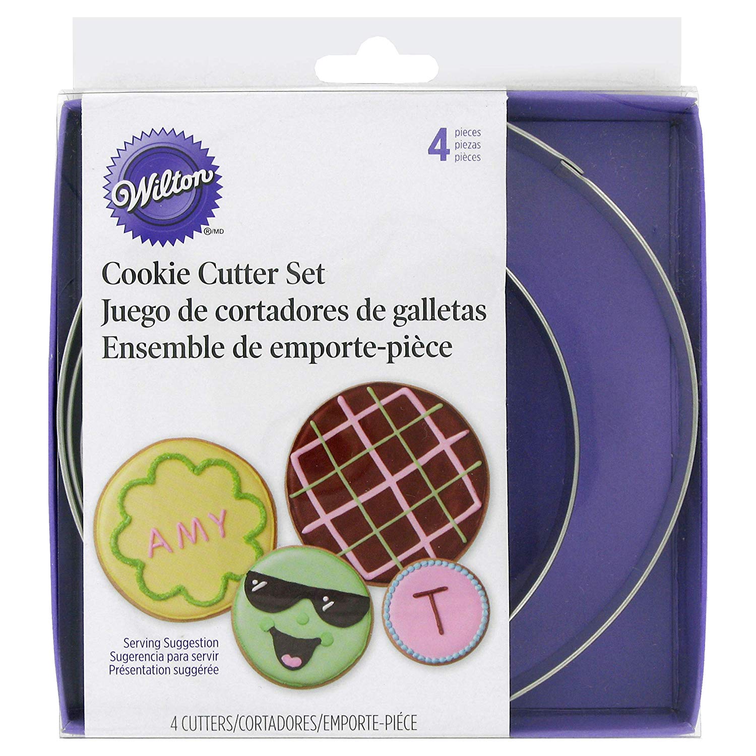 Wilton 2308-0914 Nesting Circles Cookie/Biscuit Cutter Set, 4-Piece , Silver