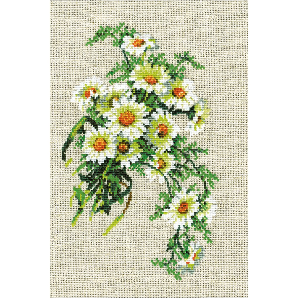 RIOLIS Cross Stitch Kit - 582 - Bouquet of Camomiles, Multi, 21cm x 30cm