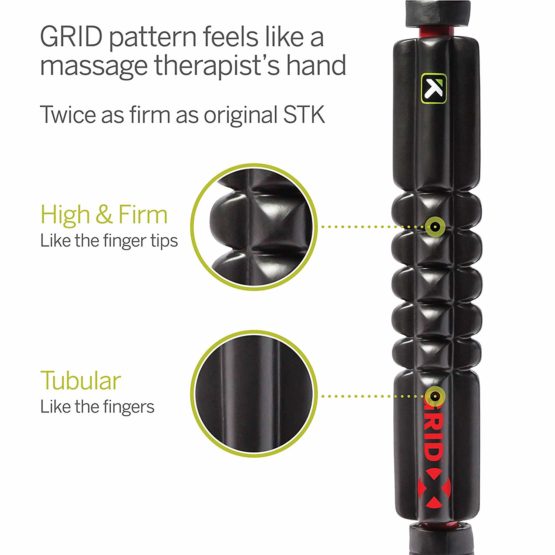 TriggerPoint Performance Grid STK Hand-Held Foam Roller, Handheld Foam Roller, Massage Roller, Muscle Roller Stick Black 24''/53cm - Image 4