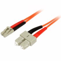 StarTech 2m Fiber Optic Cable - Multimode Duplex 50/125 - LSZH - LC/SC - OM2 - LC to SC Fiber Patch Cable, Green