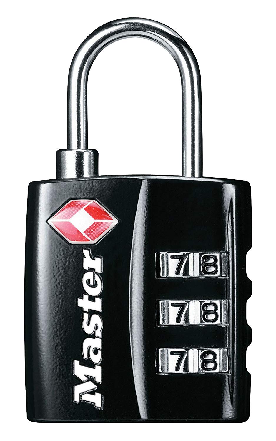 Master Lock 4680EURDBLK Combination Travel Padlock TSA Certified, Black, 5,5 x 3 x 2,6 cm, 30mm, 5,5 cm x 3 cm x 2,6 cm