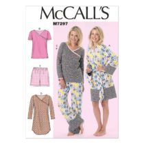 McCall's Patterns 7297 RR,Misses/Women's Robe,Belt,Tops,Dress,Shorts and Pants,Sizes 18W-24W, cotton, Multicolor, (18W-20W-22W-24W)