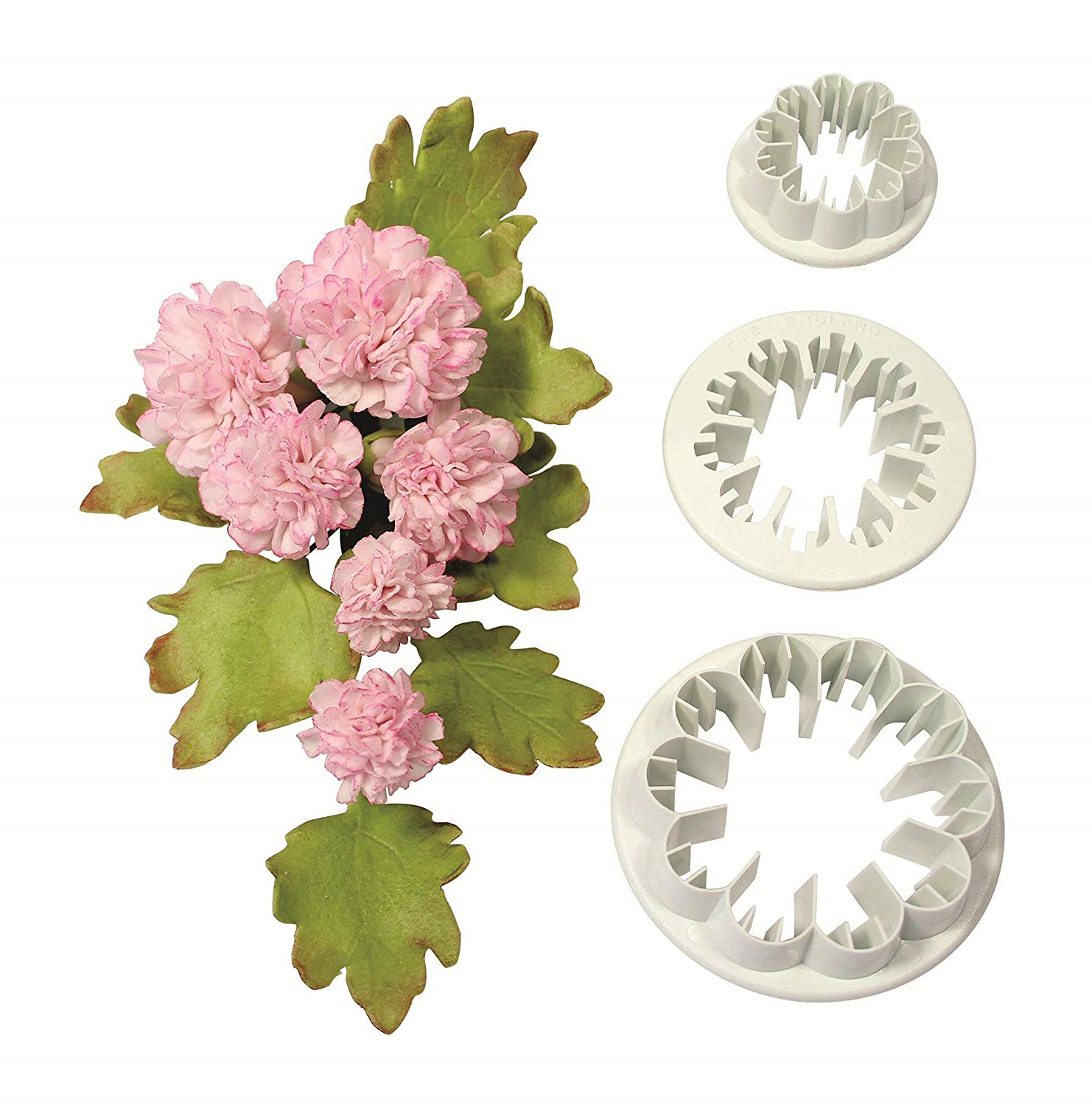 PME CA660 3-Piece Carnation Cutter, White, 1 x 9.1 x 21.5 cm, Small, Medium & Large Size - Image 3