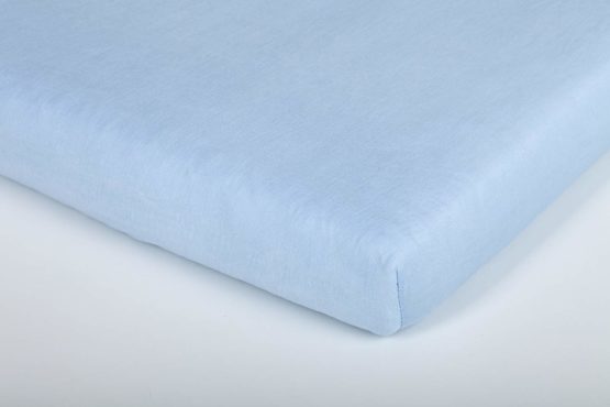 Jersey Cotton Fitted Sheet, 40 x 90 cm, Light Blue - Image 3