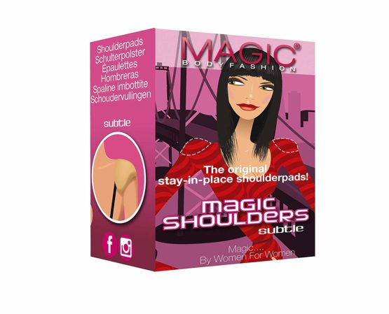 MAGIC Bodyfashion Womens Soft Foam Natural Subtle Sporty Shoulder Pads Beige - Image 3