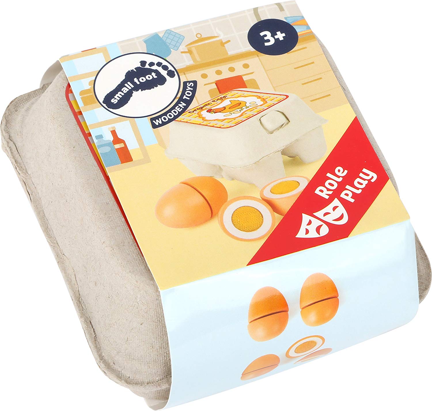 Small Foot 10591 Wooden Eggs as An Ideal Accessory to The Merchant's Shop in Original Egg Cardboard - Image 4