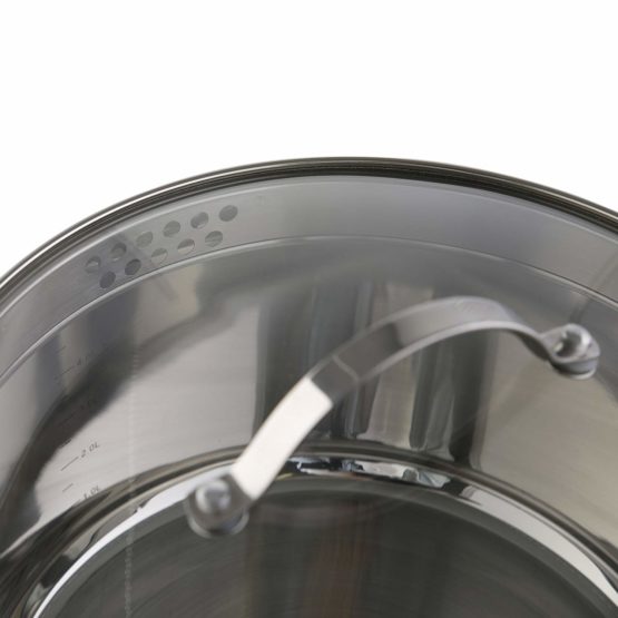Axentia Stainless Steel Pado-Pasta Pan with Strainer Lid 3 Liter Pot, Silver, 24.8 x 21.8 x 17 cm - Image 4