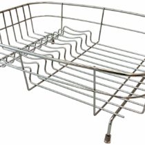 Delfinware Stainless Steel Standard Dish Drainer, Silver